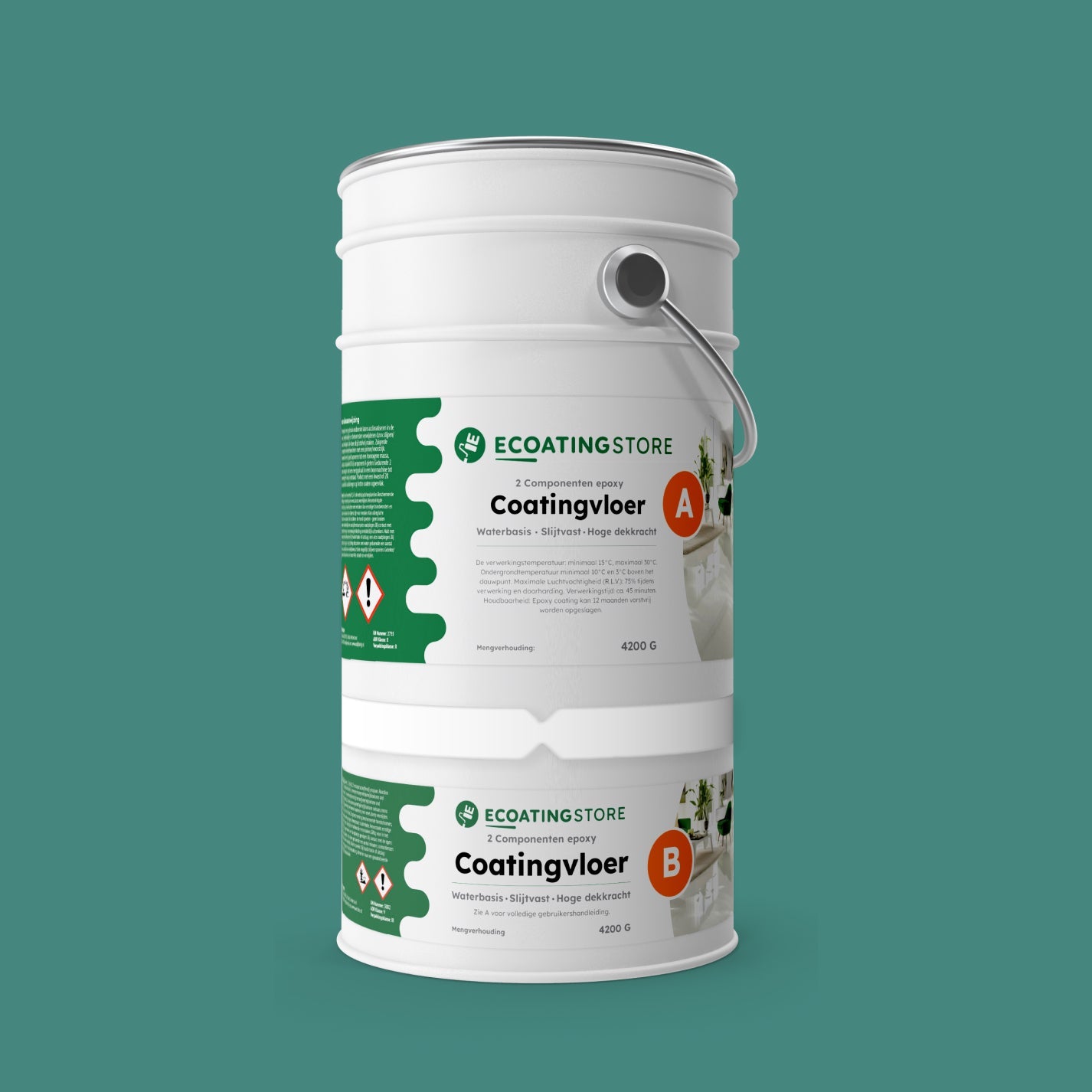 Garage vloercoating - RAL 6033