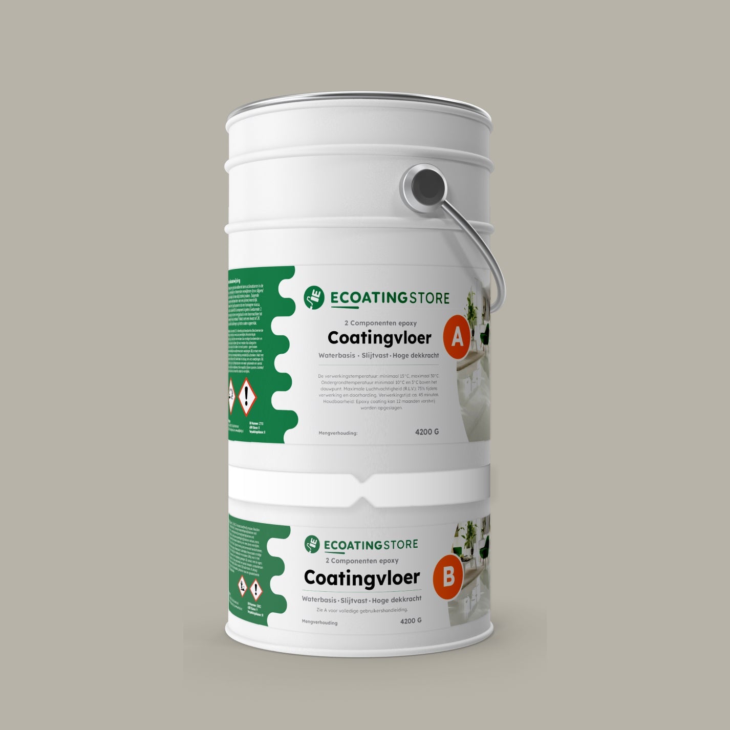 Garage vloercoating - RAL 7044