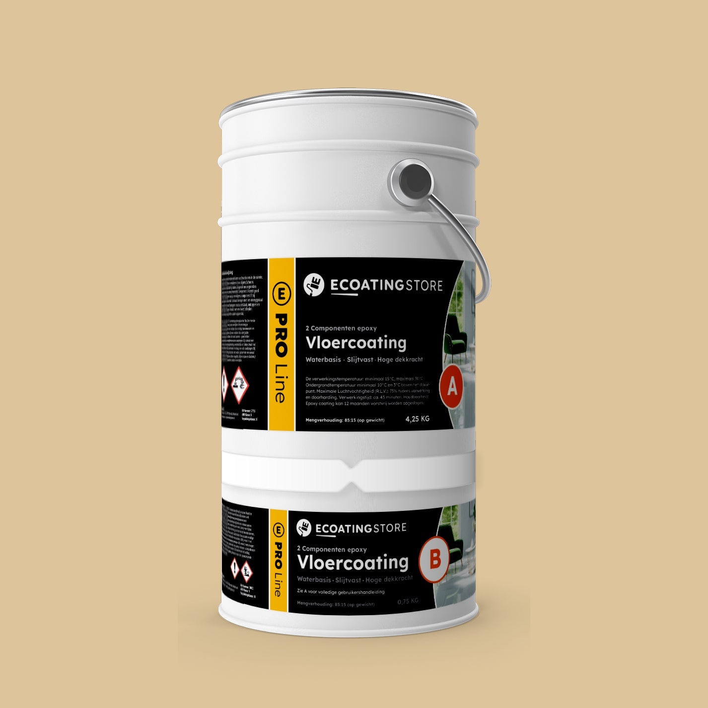 Garage vloercoating - RAL 1014