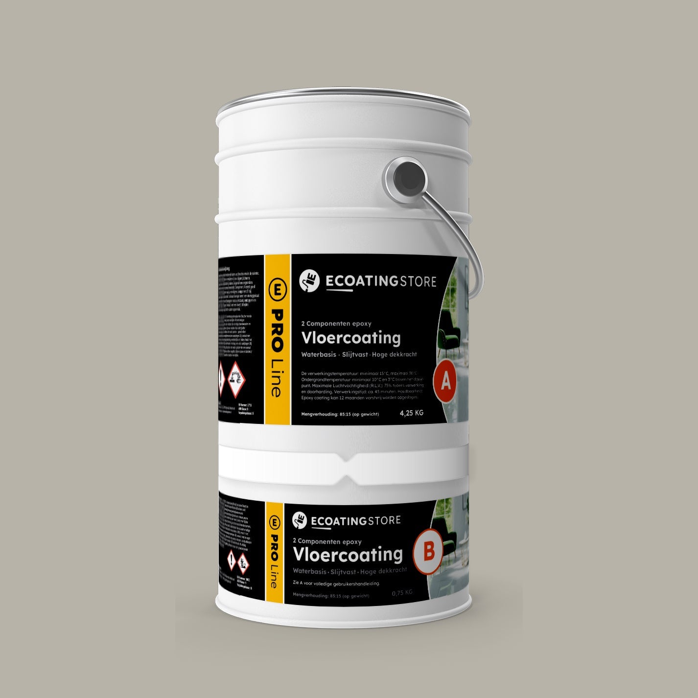 Garage vloercoating - RAL 7044